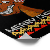 Ugly Christmas Sweater I Merry Christmoose Funny M Poster (Ecke)