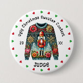 Ugly Christmas Sweater Judge Button (Vorderseite)