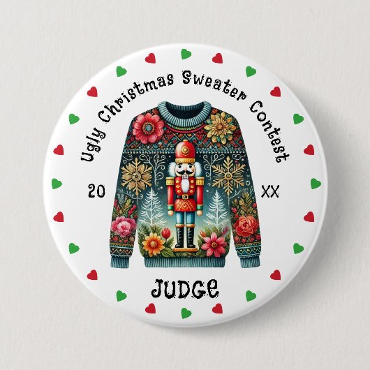 Ugly Christmas Sweater Judge Button (Vorderseite)