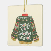 Ugly Christmas Sweater Keramikornament (Links)