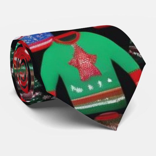 Ugly Christmas Sweater Krawatte (Gerollt)