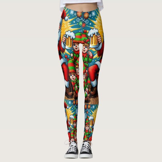Ugly Christmas Sweater Leggings (Vorderseite)
