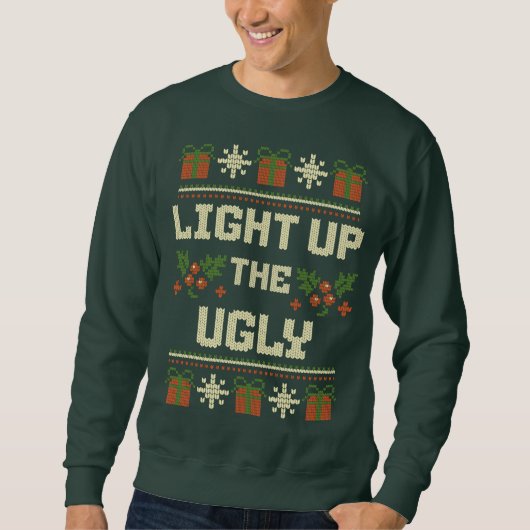 UGLY CHRISTMAS SWEATER LIGHT NACH OBEN SWEATSHIRT (Vorderseite)