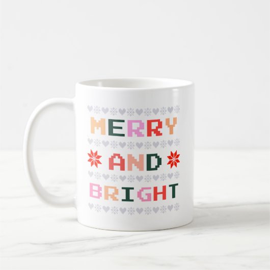 Ugly Christmas Sweater | Merry and Bright Kaffeetasse (Links)