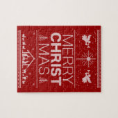 Ugly Christmas Sweater Merry ChristMas Christlich Puzzle (Horizontal)