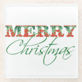 Ugly Christmas Sweater | Moderne Typografie Glasuntersetzer (Vorderseite)