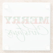 Ugly Christmas Sweater | Moderne Typografie Glasuntersetzer (Rückseite)