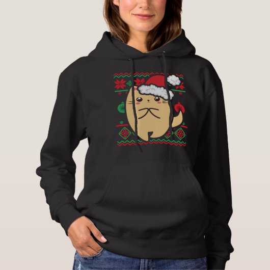 Ugly Christmas Sweater Niedlich Kawaii Anime Chibi Hoodie (Vorderseite)