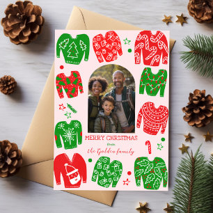 UGLY CHRISTMAS SWEATER Niedliches benutzerdefinier Feiertagskarte