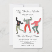Ugly Christmas Sweater Pajama Party Einladung (Vorderseite)