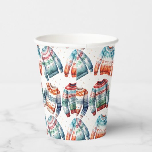 Ugly Christmas Sweater Pappbecher (Rechts)
