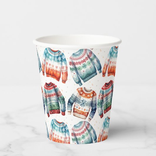 Ugly Christmas Sweater Pappbecher (Vorderseite)