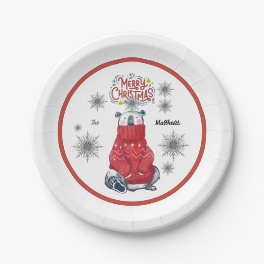 Ugly Christmas Sweater Pappteller (Vorderseite)