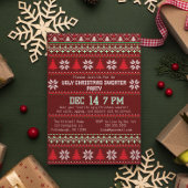 Ugly Christmas Sweater Party gegossen Schneeflocke Einladung