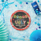 Ugly Christmas Sweater Party Paper Plate Pappteller (Party)