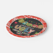 Ugly Christmas Sweater Party Paper Plate Pappteller (Schrägansicht)