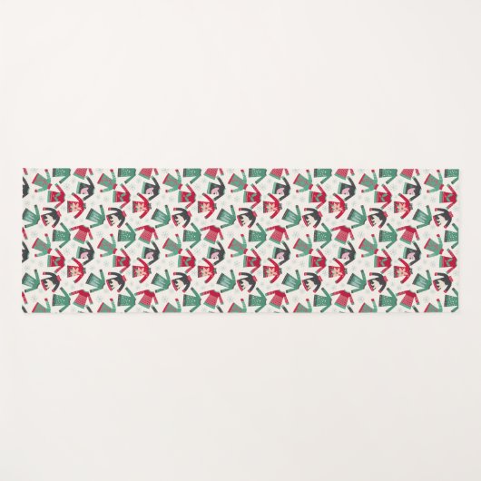 Ugly Christmas Sweater Party versorgt Green Red Yogamatte (Vorderseite (Horizontal))