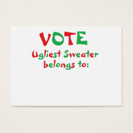 "Ugly Christmas Sweater Party" Wahlkarten