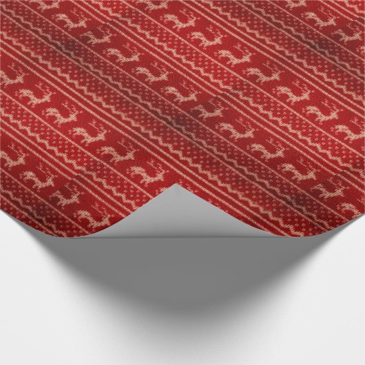 Ugly Christmas Sweater pattern Geschenkpapier (Ecke)