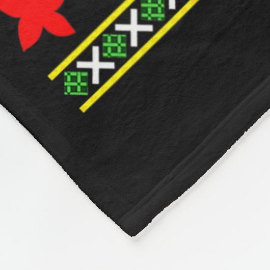 Ugly Christmas Sweater Pattern Kids Krampus Basket Fleecedecke (Ecke)