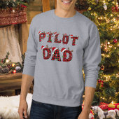 Ugly Christmas Sweater Pilot Dad Aviation Funny Sweatshirt