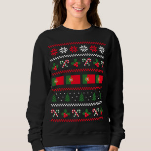 Ugly Christmas Sweater Portugal Flag Sweatshirt