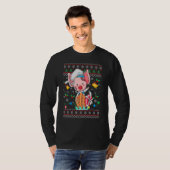 Ugly Christmas Sweater Princess Pig Xmas Girl Teen T-Shirt (Vorne ganz)