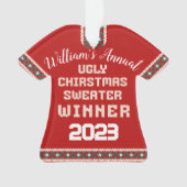 Ugly Christmas Sweater Prize-Ornament Ornament (Vorderseite)