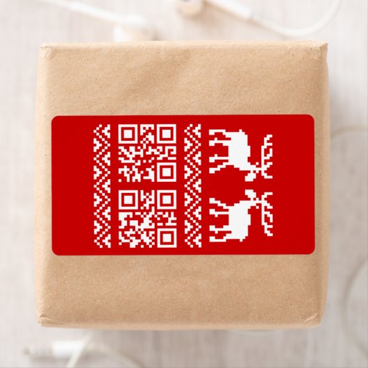 Ugly Christmas Sweater QR Code Glücklich Neues Jah (Insitu)