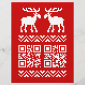Ugly Christmas Sweater QR Code Glücklich Neues Jah Flyer (Vorne)