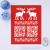 Ugly Christmas Sweater QR Code Glücklich Neues Jah Flyer (Einzeln)
