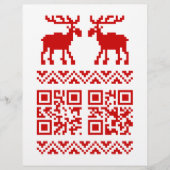 Ugly Christmas Sweater QR Code Glücklich Neues Jah Flyer (Vorne)