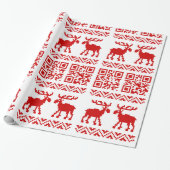Ugly Christmas Sweater QR Code Glücklich Neues Jah Geschenkpapier (Ungerollt)