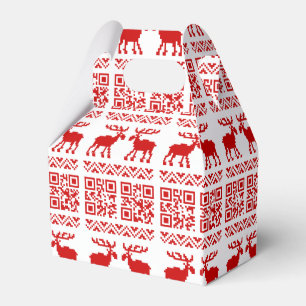 Ugly Christmas Sweater QR Code Glücklich Neues Jah Geschenkschachtel