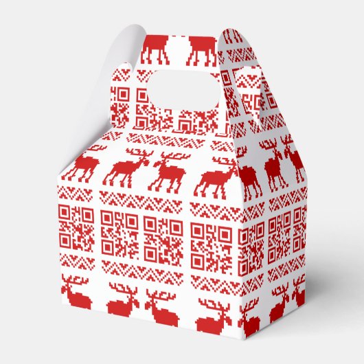 Ugly Christmas Sweater QR Code Glücklich Neues Jah Geschenkschachtel (Vorderseite)