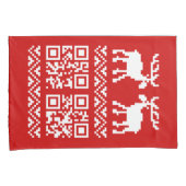Ugly Christmas Sweater QR Code Glücklich Neues Jah Kissenbezug (Vorderseite-Rechts)