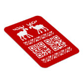 Ugly Christmas Sweater QR Code Glücklich Neues Jah Magnet (Rechte Seite)