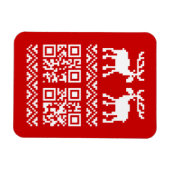 Ugly Christmas Sweater QR Code Glücklich Neues Jah Magnet (Horizontal)