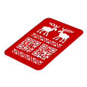 Ugly Christmas Sweater QR Code Glücklich Neues Jah Magnet (Linke Seite)