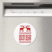Ugly Christmas Sweater QR Code Glücklich Neues Jah Magnet (In Situ (Geschirrspüler))