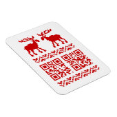 Ugly Christmas Sweater QR Code Glücklich Neues Jah Magnet (Rechte Seite)