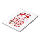 Ugly Christmas Sweater QR Code Glücklich Neues Jah Notizblock (Rotiert)