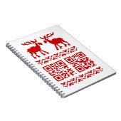 Ugly Christmas Sweater QR Code Glücklich Neues Jah Notizblock (Rechte Seite)