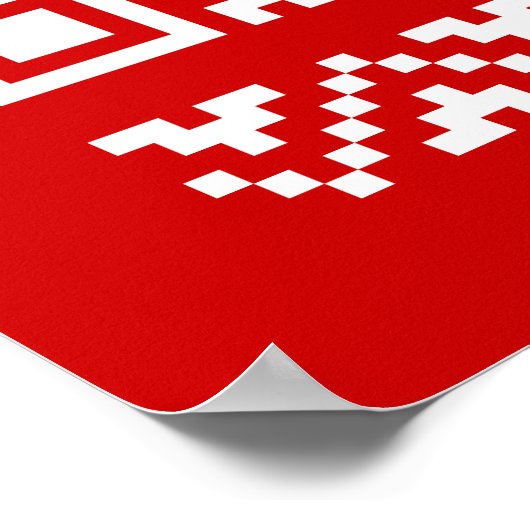 Ugly Christmas Sweater QR Code Glücklich Neues Jah Poster (Ecke)