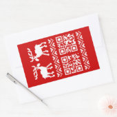 Ugly Christmas Sweater QR Code Glücklich Neues Jah Rechteckiger Aufkleber (Umschlag)