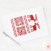 Ugly Christmas Sweater QR Code Glücklich Neues Jah Rechteckiger Aufkleber (Umschlag)