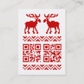 Ugly Christmas Sweater QR Code Glücklich Neues Jah Visitenkarte (Rückseite)