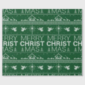 Ugly Christmas Sweater Religious Christlich Christ Geschenkpapier (Flach)