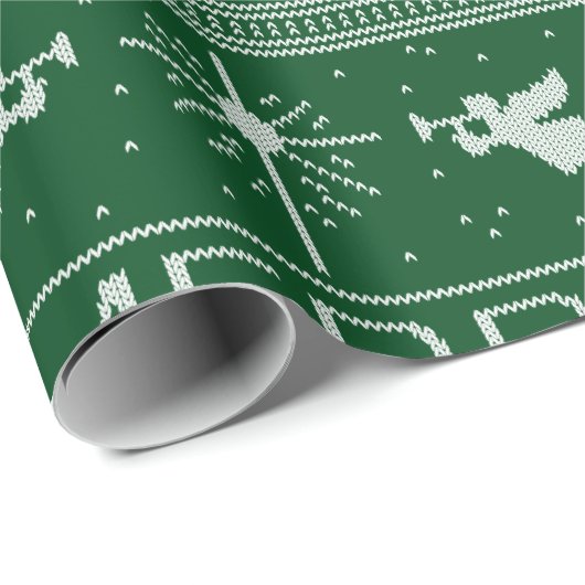 Ugly Christmas Sweater Religious Christlich Christ Geschenkpapier (Rolleneckpunkt)