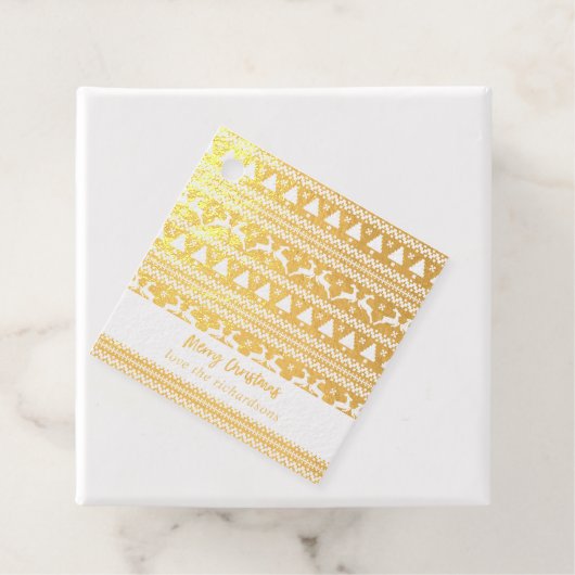 Ugly Christmas Sweater Rentier & Trees Geschenkanhänger (Mit Box)